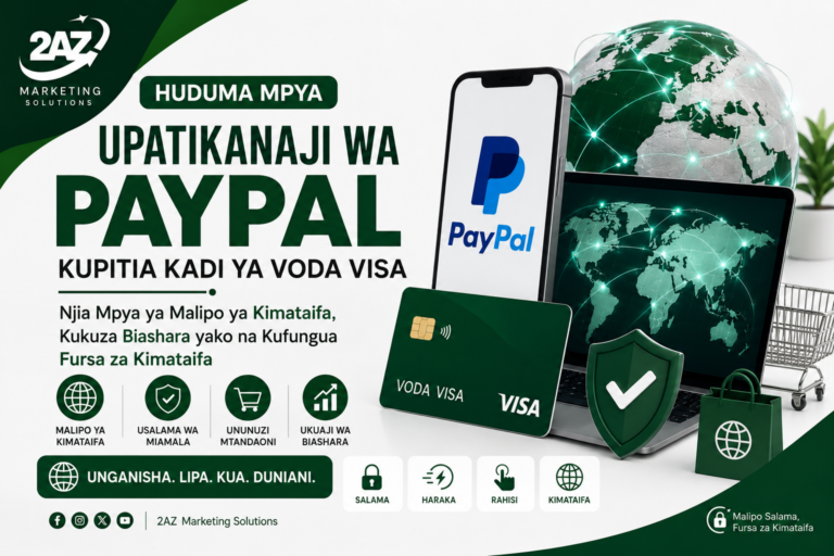 Hatimaye PayPal Sasa Inapatikana Kupitia Voda Visa Card Tanzania: Fursa Mpya kwa Wajasiriamali wa Kidijitali